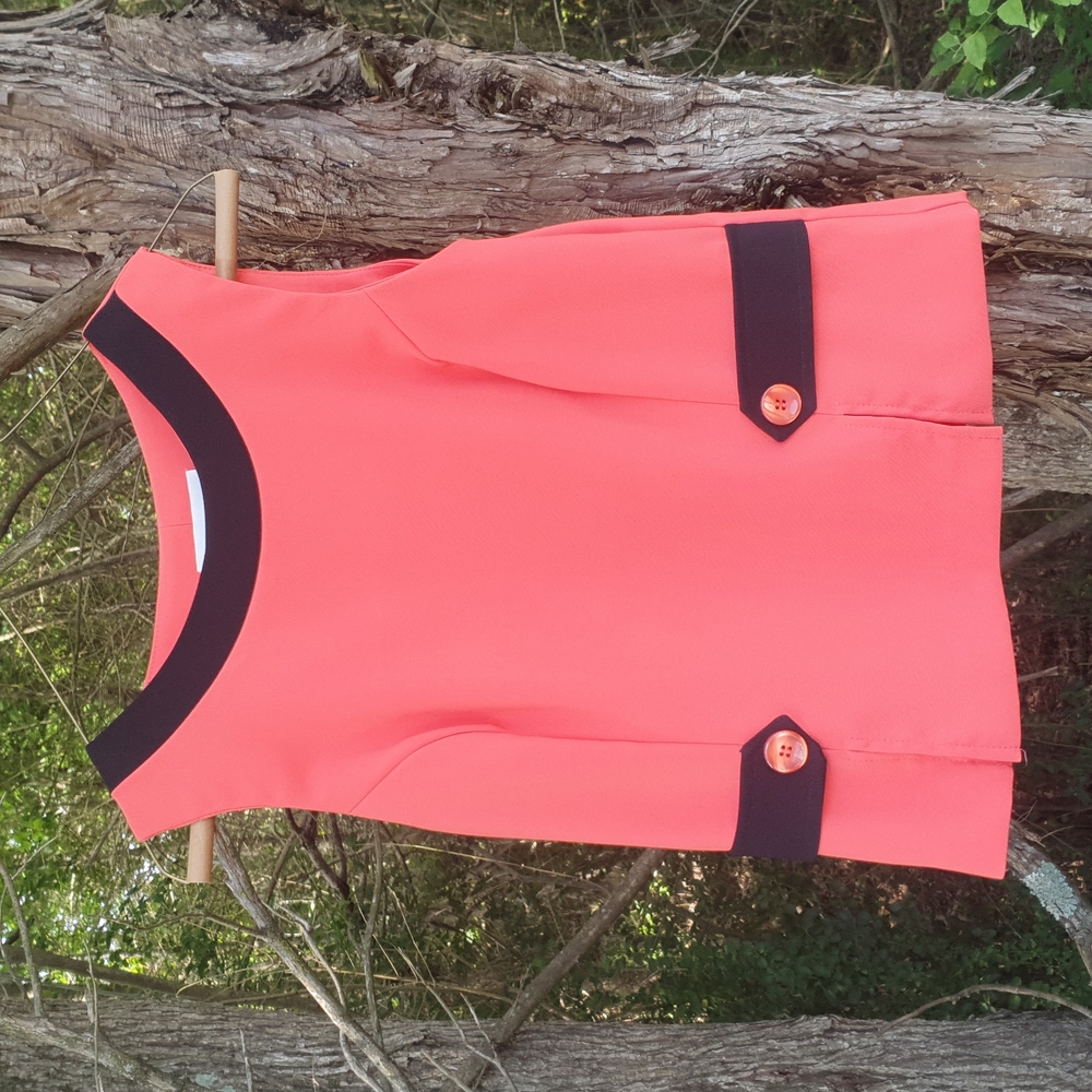 Coral Pink Dress Blouse Top Size 5/6